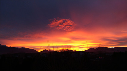 Pieria Mountains sunset, Katerini, Gr