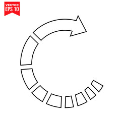 arrows cycle Icon symbol Flat vector illustration for graphic and web design.	
