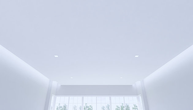 3d ceiling in empty white room