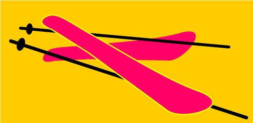 ski suit tshirt print graphic design vector art