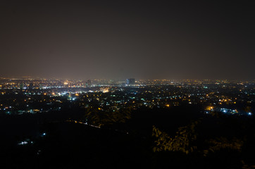 View of Islamabad City at Night View from Daman-e-Koh, Islamabad, Pakistan