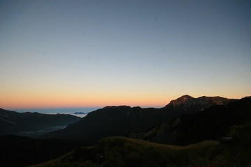Beautiful sunset in Hehuanshan
