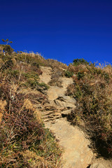 Sunny view of the Hehuan North Peak Trail
