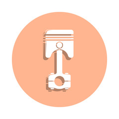 Engine piston badge icon. Simple glyph, flat vector of cars service and repair parts icons for ui and ux, website or mobile application