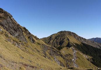 Beautiful landscape in Hehuanshan Main Peak Trail