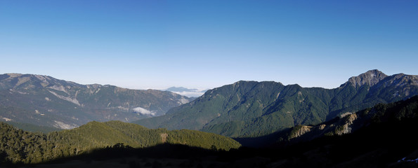 Beautiful landscape in Hehuanshan Main Peak Trail