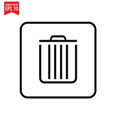 recycling symbol with garbage Icon symbol Flat vector illustration for graphic and web design.