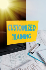 Handwriting text writing Customized Training. Conceptual photo Designed to Meet Special...
