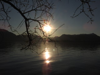 Atardecer en el lago