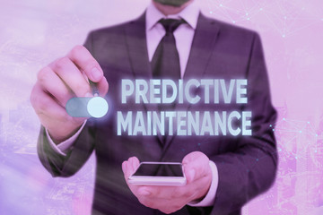 Handwriting text Predictive Maintenance. Conceptual photo Predict when Equipment Failure condition...