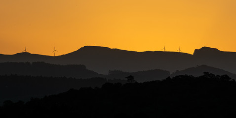 sunset in the mountains