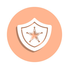 Police badge badge icon. Simple glyph, flat vector of police icons for ui and ux, website or mobile application