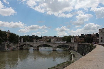 The Bridge San't Angelo, in Roma Italy.