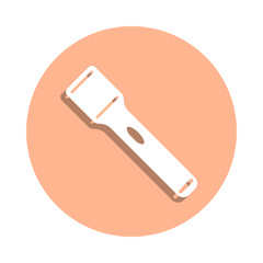 Police flashlight badge icon. Simple glyph, flat vector of police icons for ui and ux, website or mobile application