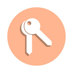 Keys badge icon. Simple glyph, flat vector of police icons for ui and ux, website or mobile application