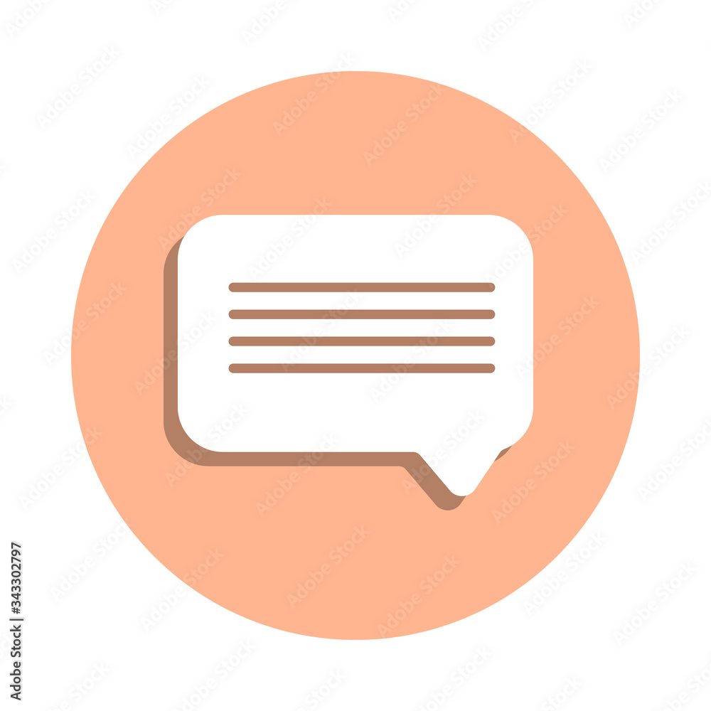 Poster message badge icon. simple glyph, flat vector of university life icons for ui and ux, website or mob