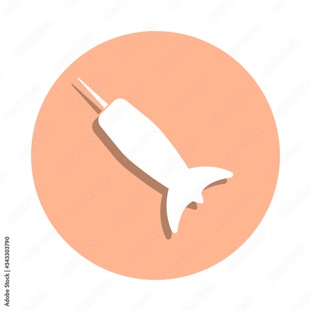 Poster dart badge icon. simple glyph, flat vector of university life icons for ui and ux, website or mobile