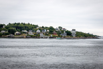 Georgetown Island as viewed from Fort Popham, Maine.  - 343303926