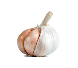 garlic isolated on white background ,include clipping path