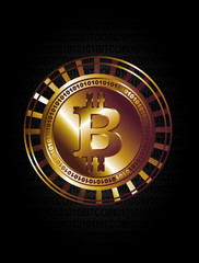 bitcoin graphic design vector art