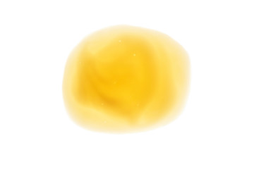 Smear of shower gel insulated on a white background, a close-up