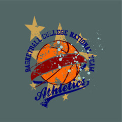 College Athletic Academy sports graphic design vector art