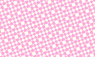 Pink & Cream Abstract Seamless Geometric Pattern - Fabric - Wallpaper - Background