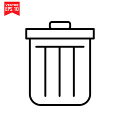 recycling symbol with garbage Icon symbol Flat vector illustration for graphic and web design.