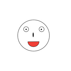 Simple cheerful cartoon child icon. vector design