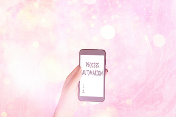 Writing note showing Process Automation. Business concept for Transformation Streamlined Robotic To...