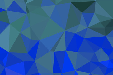 Obraz premium Blue vivid geometric polygonal abstract design background template