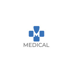 Medical pharmacy logo design template.