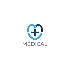 Fototapeta na wymiar Medical pharmacy logo design template.