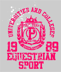 Polo sports graphic design vector art