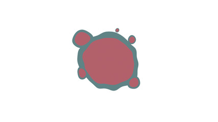 virus cell symbol icon flat