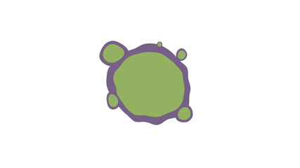 virus cell symbol icon flat
