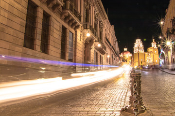 Fototapeta na wymiar night view of the street of the city