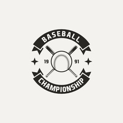 Illustration vector graphic of Baseball logo. Retro Logo, Vintage Logo Design Template Inspiration
