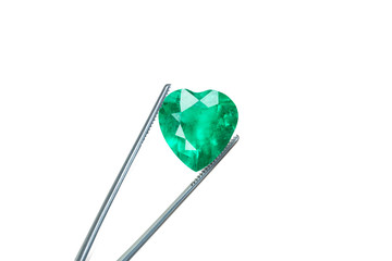 raw emeralds heart shape, gemstone jewelry and jade