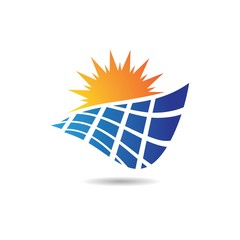 Solar panel icon logo