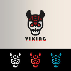 SET OF VIKING LOGO DESIGN TEMPLATE, WITH SIMPLE ELEGANT AND MODERN MINIMALIST STYLE.LOGO COLLECTION.