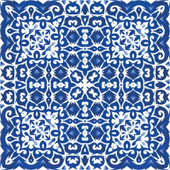 Portuguese ornamental azulejo ceramic.