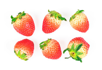Strawberries isolated on white background