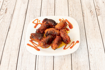 plate of grilled chorizitos