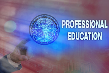 Writing note showing Professional Education. Business concept for Continuing Education Units...