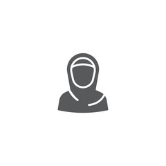 muslim woman vector icon symbol isolated on white background