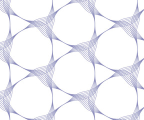 Linear vector pattern, repeating petals, violet line 
