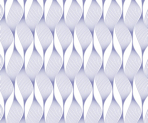 Linear vector pattern, repeating petals, violet line 