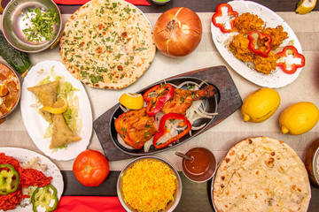 hindu food dishes set