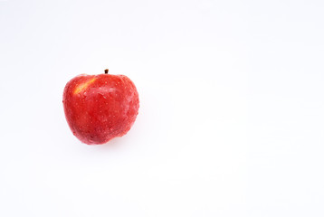 Fresh red Apple fruit isolated on white background.